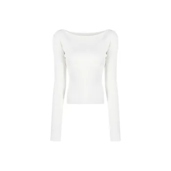 LOW CLASSIC Boat neck Ribbed Jumper