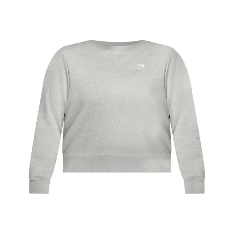 Nike Sportswear Club Fleece Sweatshirt Women's Dark Gray Heather/White-0