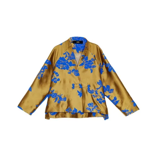Contour Jackets Coats Women's Yellow Flower