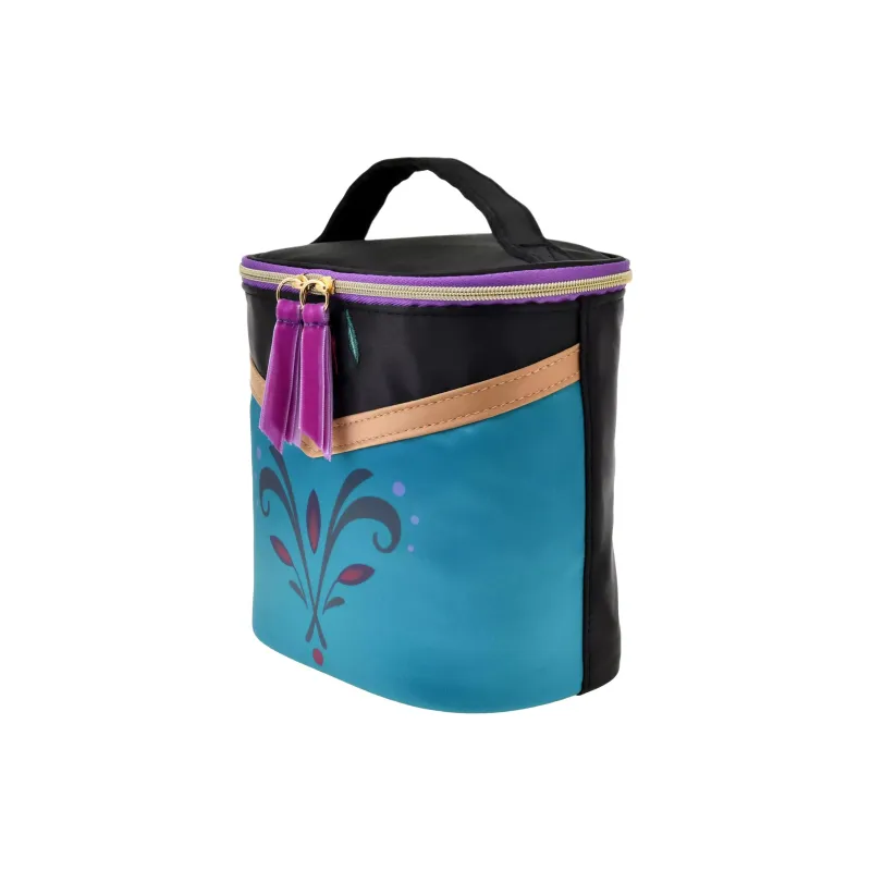Disney FROZEN Collaboration Print Embroidery Handbag Women's Black & Blue-2