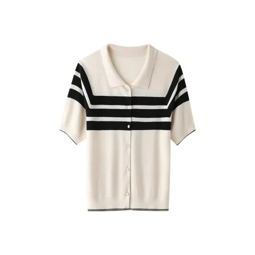 H YXIANG Knitwear Women's Ecru