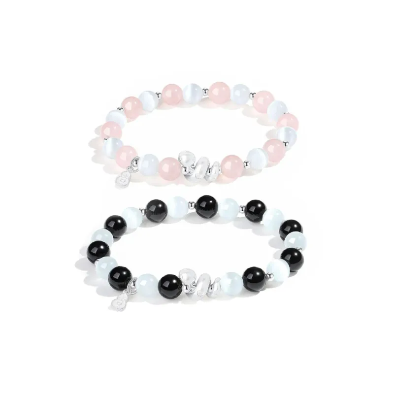 ZKY Glass Cat Eye Jade Bracelets Unisex-6