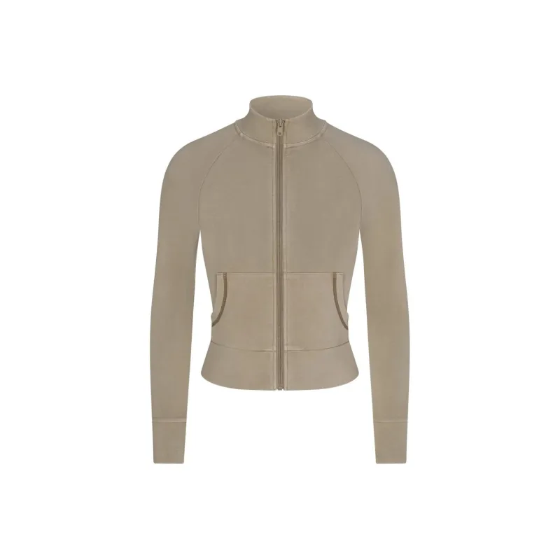 SKIMS SS24 Summer Collection OUTDOOR TRACK JACKET Jackets Coats Women's TAUPE/Taupe-0