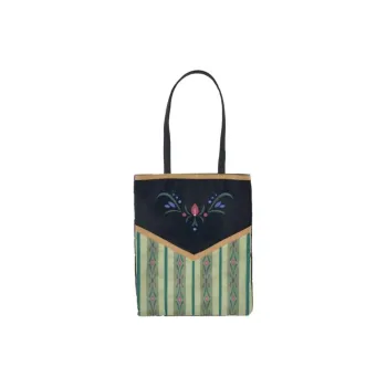 Disney FROZEN Collaboration Polyester Tote Bag, Shopping Bag, Handbag Women's Black & Green