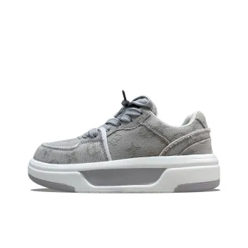 MQGAll Slip Resistant, Abrasion Resistant, Breathable Low Top Skateboard Shoes Unisex Gray