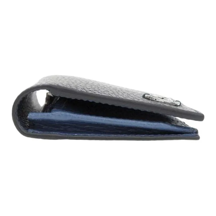 GUCCI Leather Wallet Men's Black & Blue-3