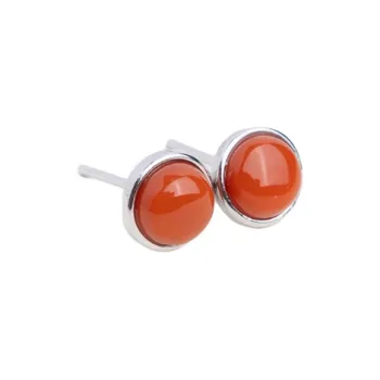 Xianyuan Southern Red Agate Stud Earrings Unisex