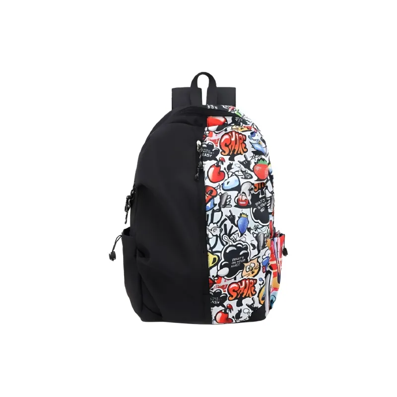 DJ.SPIRIT Nylon Fabric Backpack Regular Unisex Multicolor-0