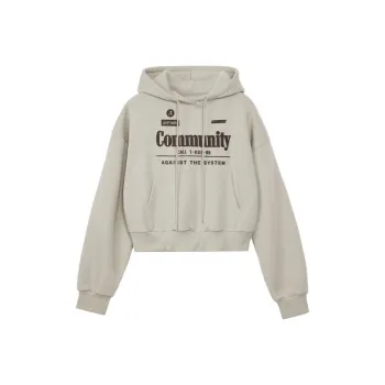 Rest&Recreation COMMUNITY CROPPED HOODIE Sweatshirt Women's BEIGE/Beige
