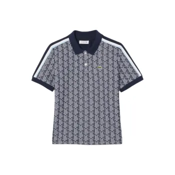 LACOSTE Monogram Jacquard Polo Top