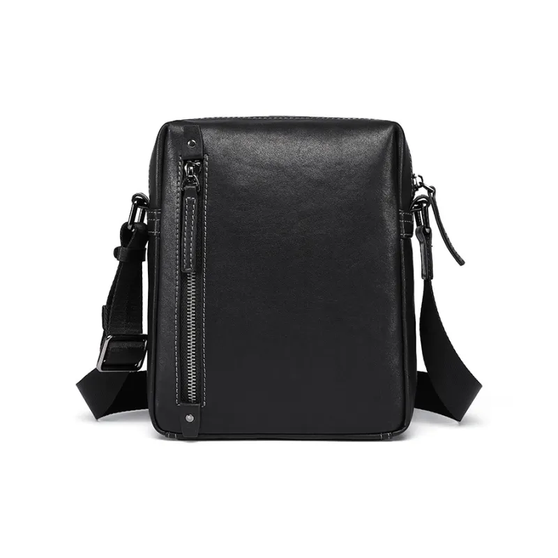 VIHUS Cow Leather Shoulder Bag Men's Black-0