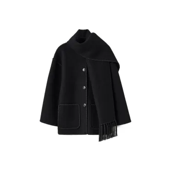 TOTEME Embroidered Fringed Oversized Jacket