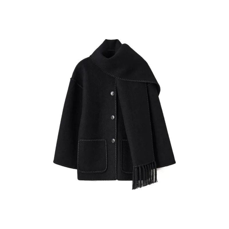 TOTEME Embroidered Fringed Oversized Jacket-0