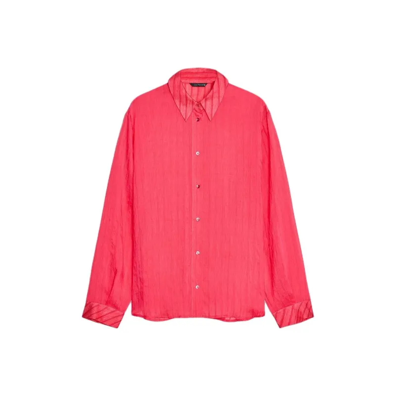 ZARA Shirt Women's Dark Purple Red-0
