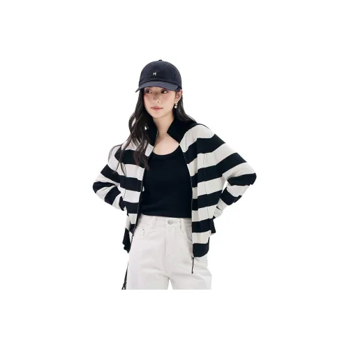 Dajia Poetry Knitwear Women's Black White Stripes
