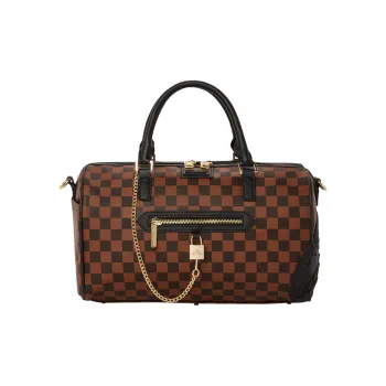 SPRAYGROUND Artificial Leather Travel Bag Handbag Mini Unisex Brown