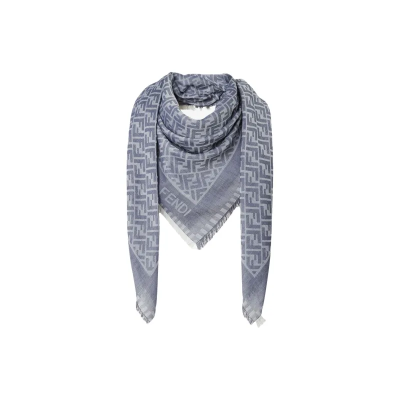 FENDI Cotton Shawls Women's Blue-1