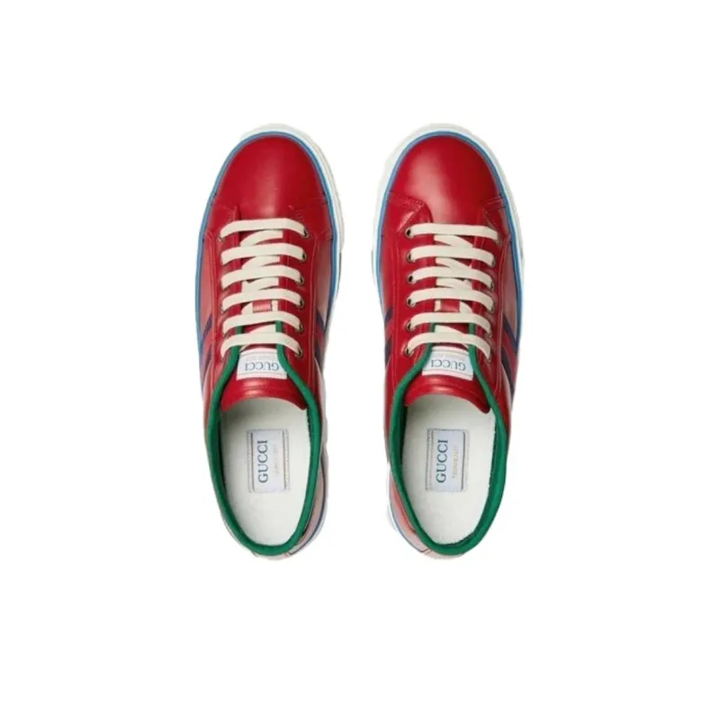 GUCCI Tennis 1977 Low Top Skateboard Shoes Men's Red-3