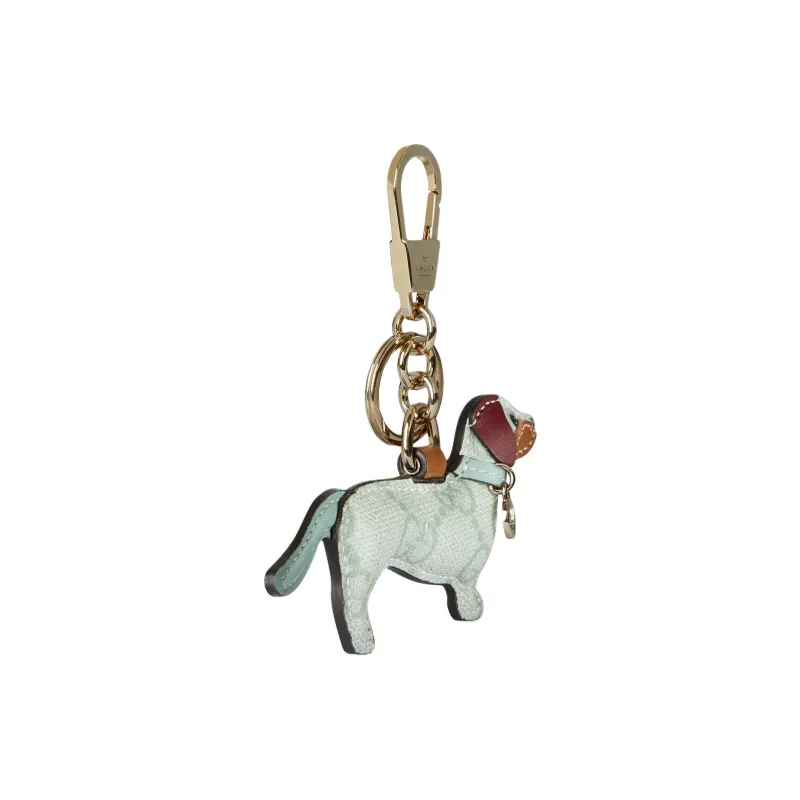 GUCCI GG Emblem Supreme Canvas Bag Charm Bag Accessory Women's Gray Green-1