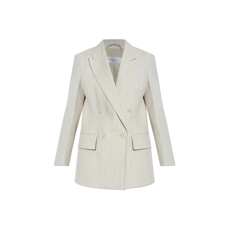 MaxMara Gerla Pinstripe Double breasted Blazer-0