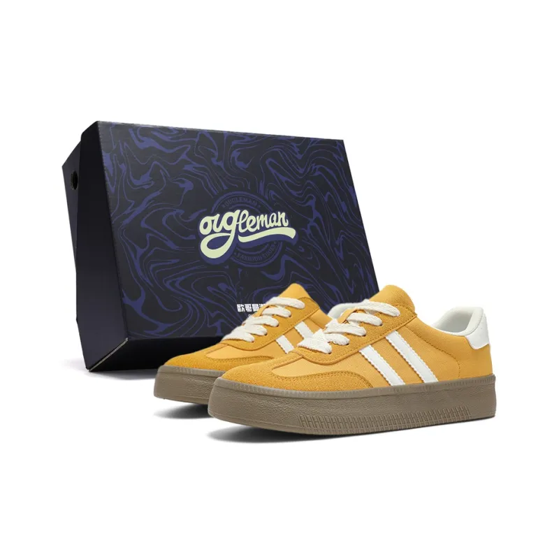 OUGLEMEN Slip Resistant, Abrasion Resistant, And Balanced Low Top Skateboard Shoes Men's-5
