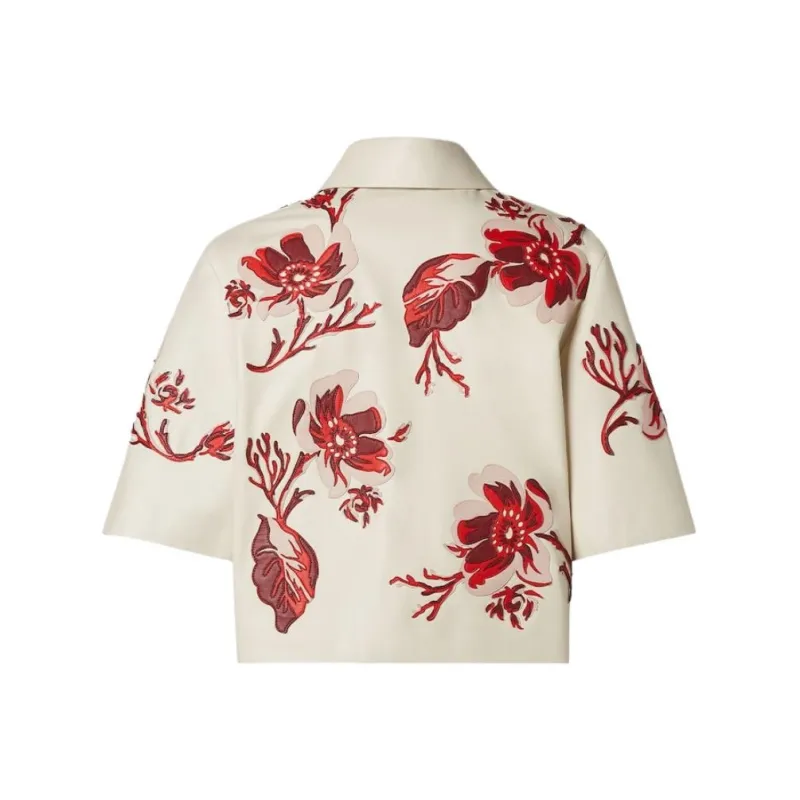 FENDI Leather Jacket Women's White-1