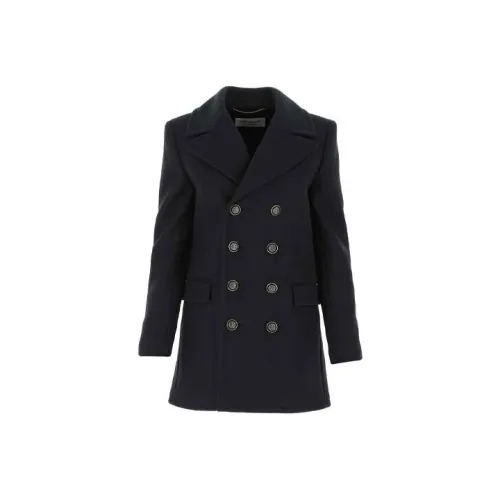 Saint Laurent paris Coats Women's Marine Blue