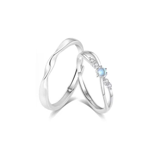Jinghua Record Glass Cat Eye Adjustable Ring Unisex