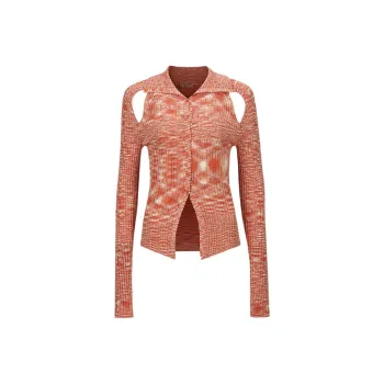 ANDERSSON BELL Rozy Cut out Ribbed knit Cardigan