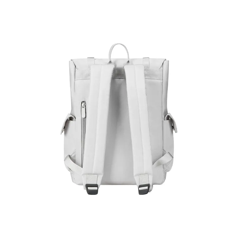 L&M Oxford Backpack Regular Unisex White/Black-1