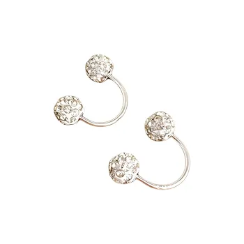 AAJF S999 Fine Silver Stud Earrings Women's