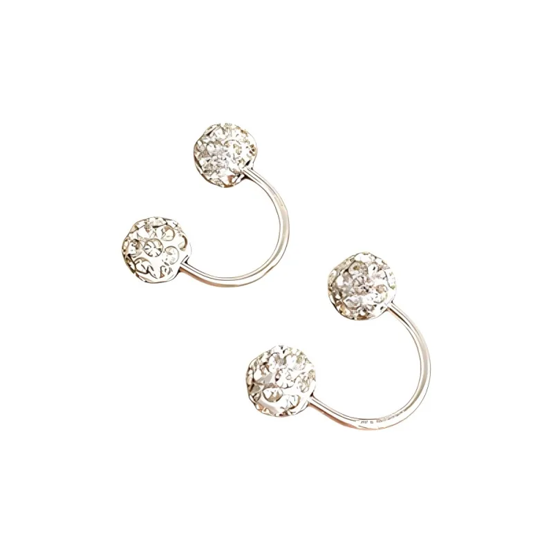 AAJF S999 Fine Silver Stud Earrings Women's-0