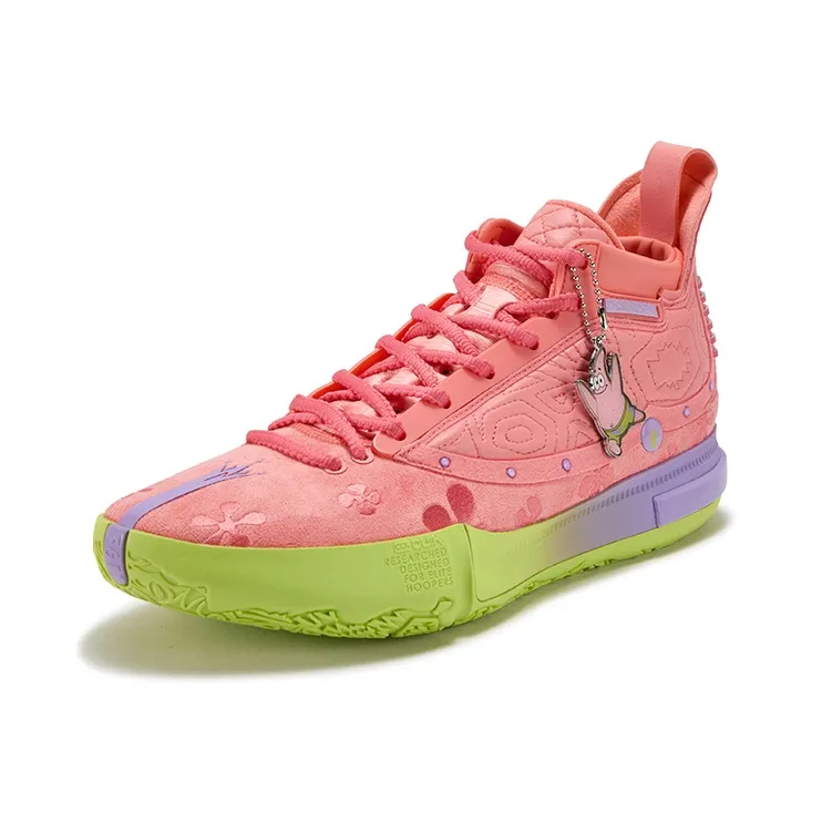 361° Joker Yokei Generation One Basketball Shoes Men Mid Top Starfish Pink, Purple Hydrangea-1