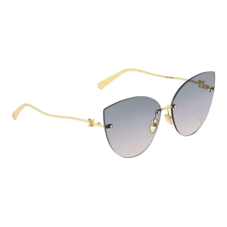 LOUIS VUITTON Metal Cat Eye Sunglasses Women's Gold-1