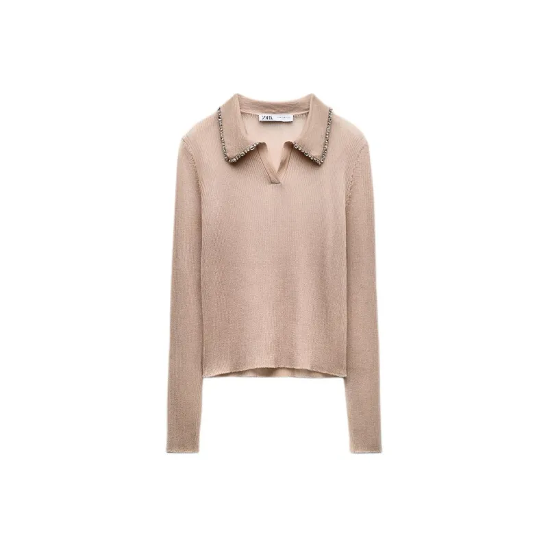 ZARA Knitwear Women's Light Peach Pink-0