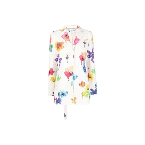 OFF WHITE Floral print Single breasted Blazer