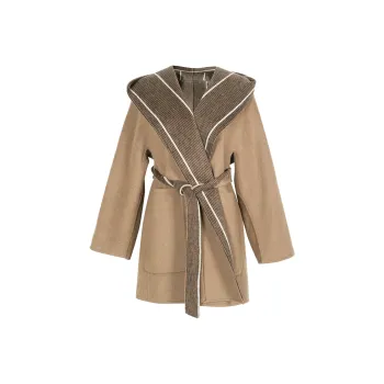 MISSSHINE Coats Women's Coffee