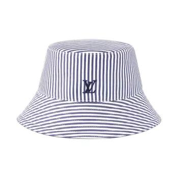 LOUIS VUITTON Cotton, Cotton Fabric Bucket Hats Women's Blue