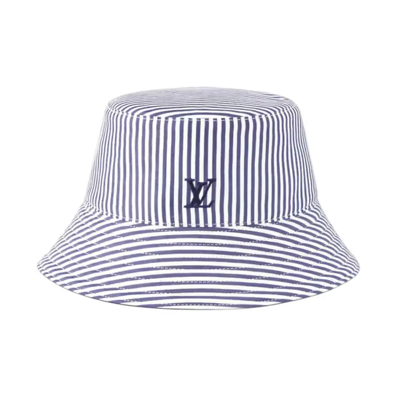 LOUIS VUITTON Cotton, Cotton Fabric Bucket Hats Women's Blue-0