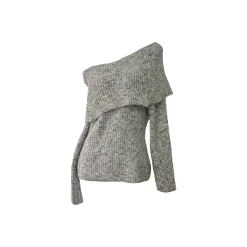 SECFLY OFFICIAL Top Knitwear Women's Gray
