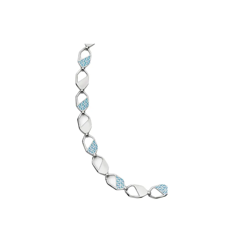 FENDI Brass Necklaces Unisex Silver-2