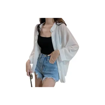 Mu Xiao Xin Shirt Women's White Sun Protection Shirt
