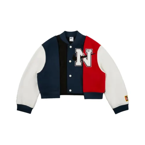 Nike X Yoon Oversized Varsity Jacket 'Black/Armory Navy/Phantom/White'