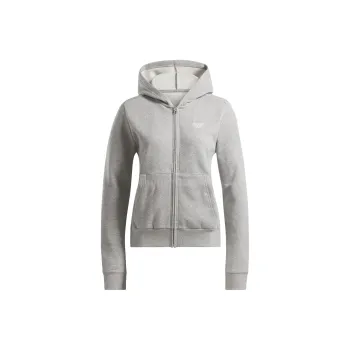 Reebok Identity Small Logo Fleece Zip-Up Hoodie Sweatshirt Women's Medium Gray Mixed Color