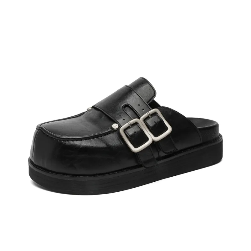 LUOMAIKE Slip Resistant Closed Toe Slippers Unisex Black-2