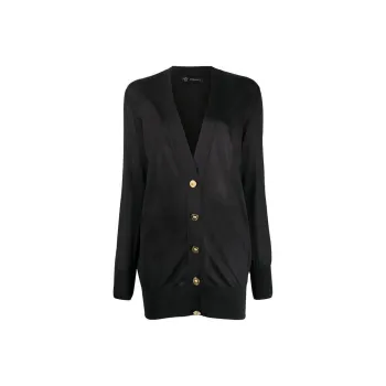 VERSACE Silk Blend Cardigan 'Black'