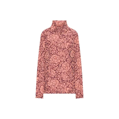 DRIES VAN NOTEN Long Sleeved Sheer Turtleneck Blouse