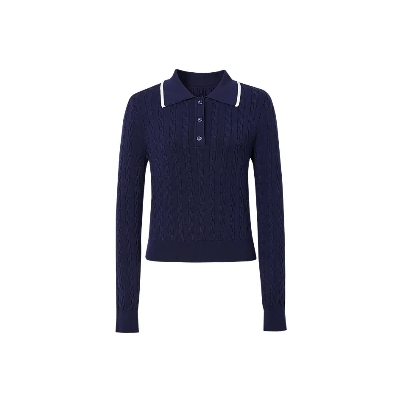 Hopeshow Knitwear Women's Navy Blue-0