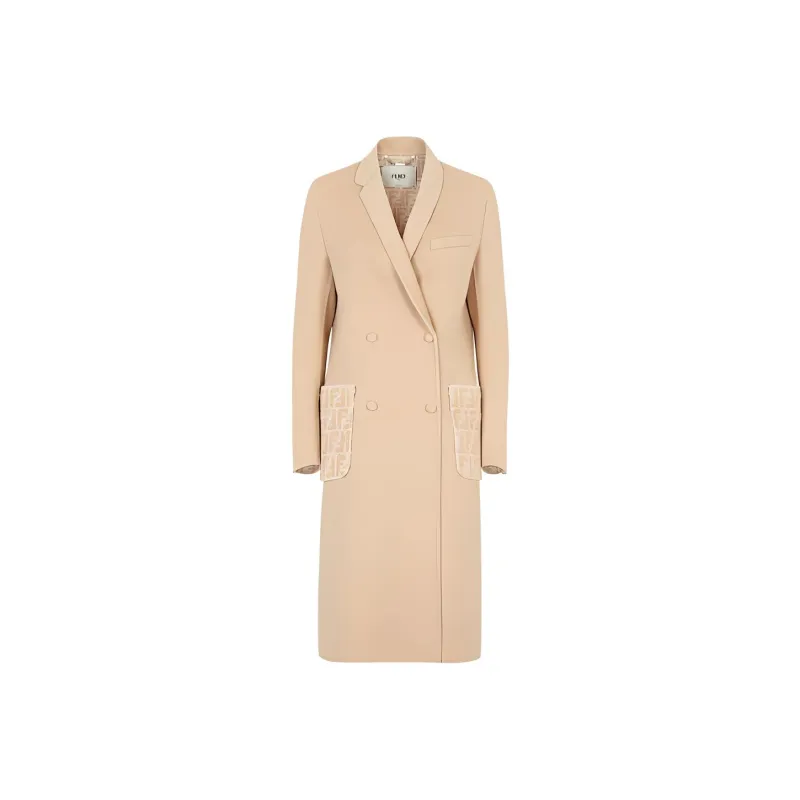 FENDI Coats Women's Beige-0