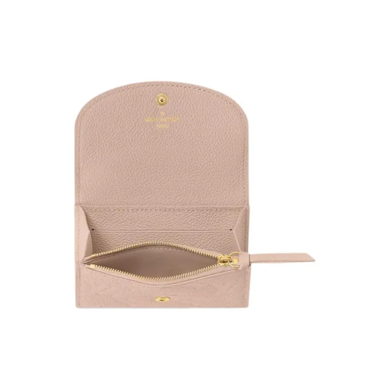 LOUIS VUITTON Rosalie Cow Leather Wallet Women's Sand-3
